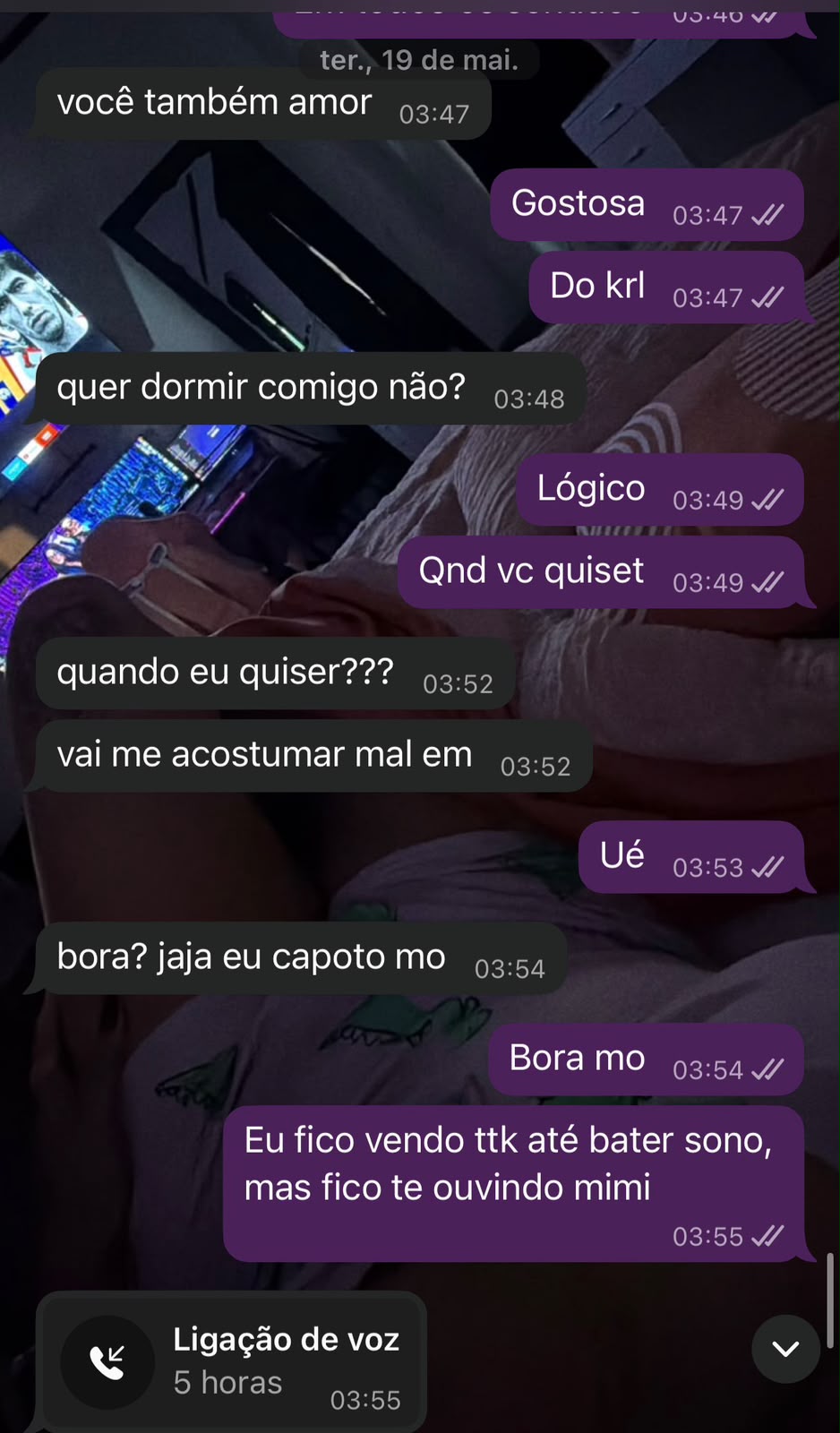 Uma das primeiras conversas e uma ligação de cinco horas